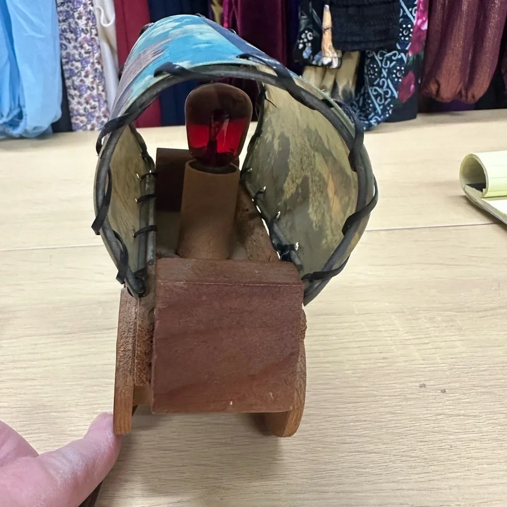 Vintage 1950s/60s Mount Rushmore Wagon Lamp EUC